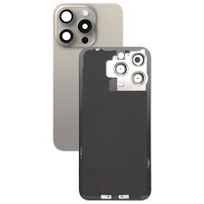Задняя крышка iPhone 15 Pro Max в сборе со стеклом камеры Серый Титан orig fabric с креплением