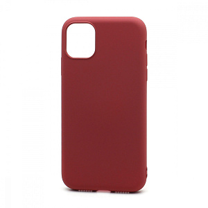 Кейс iPhone 11 силикон Case New Era малиновый