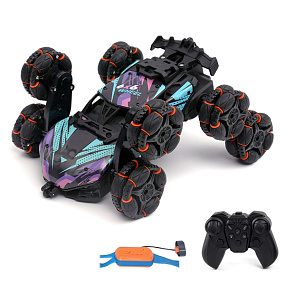 Машинка на р/у трюковая 2330-2 (8колесная с дымом и часами)