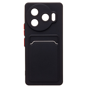 Силиконовый чехол Tecno Camon 30 с визитницей черный