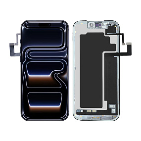 Дисплей для телефона iPhone 17 Pro Max в сборе Черный - DD (Hard OLED, 120 Гц) (MT)