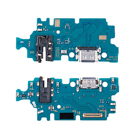 Шлейф Samsung A245F (A24 4G) плата системный разъем/разъем гарнитуры/микрофон - Премиум