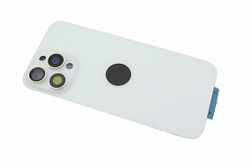 Задняя крышка iPhone 16 Pro Max в сборе со стеклом камеры Белый - orig fabric с креплением