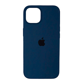 Кейс iPhone 14 Pro Silicone Case с логотипом синий