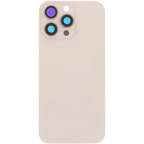 Задняя крышка iPhone 16 Pro Max в сборе со стеклом камеры Бежевый - orig fabric с креплением