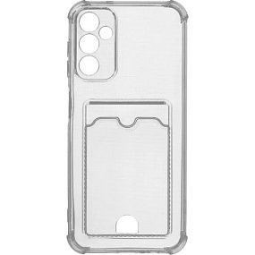 Силиконовый чехол для Samsung A155 Galaxy A15 4G/5G с визитницей прозрачный