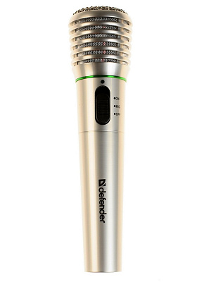 Микрофон Defender MIC-140 беспроводной для караоке до 15м металл