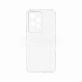 Силиконовый чехол Honor 200 Lite с визитницей прозрачный