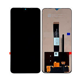 Дисплей для телефона Xiaomi Redmi 9A/Redmi 9C/Redmi 10A в сборе с тачскрином Черный - Оригинал