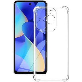 Силиконовый чехол Tecno Spark 20C/Go 2024/Pop 8 (4G) прозрачный