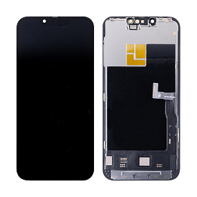 Дисплей для телефона iPhone 13 Pro в сборе с тачскрином Черный - (Hard OLED)